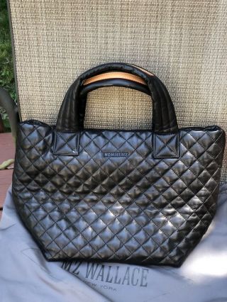 Mz Wallace Quilted Leather Small Metro Tote Rare