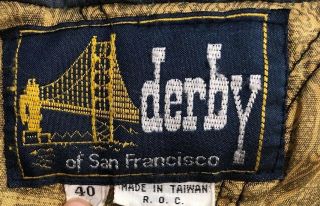 Vintage Blue Derby Of San Francisco Jacket Size 40