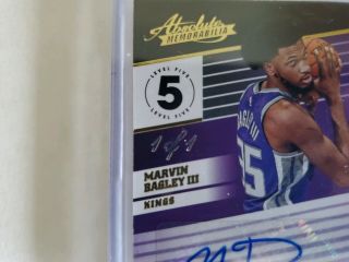 Marvin Bagley Absolute Memorabilia Tools Of The Trade Auto Patch 1/1 RARE 3