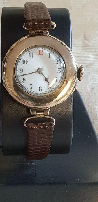 Vintage B&co,  Baume & Co,  Early Longines 9ct Gold Trench Watch.  Rare