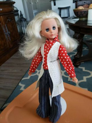 1968 Mod Corrine Doll With Outfit Hard To Find Italocremona Doll.  Exc