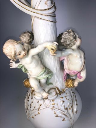 Meissen Porcelain Ewer - Four Cherub Figures,  Crossed Swords mark 3