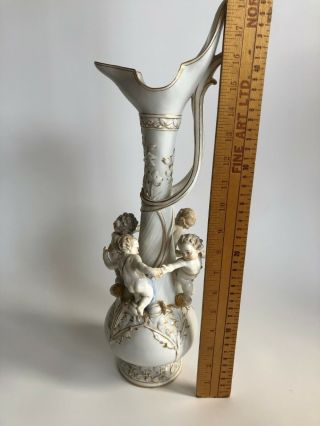 Meissen Porcelain Ewer - Four Cherub Figures,  Crossed Swords mark 4