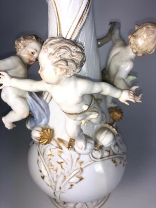 Meissen Porcelain Ewer - Four Cherub Figures,  Crossed Swords mark 5