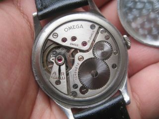 RARE 1940 ' S VINTAGE OMEGA STAINLESS STEEL 30T2 MENS WRISTWATCH 40MM 6