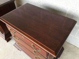 JAMESTOWN STERLING 3 DRAWER SOLID CHERRY CHIPPENDALE STYLE NIGHTSTANDS - A PAIR 6