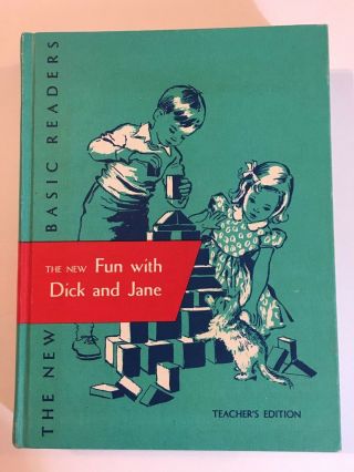 1956 Fun With Dick And Jane Teacher Edition Reader School Book Vtg