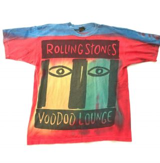 Vintage The Rolling Stones Voodoo Lounge Shirt Xxl Tour 1994 Tie Dye Single 2xl