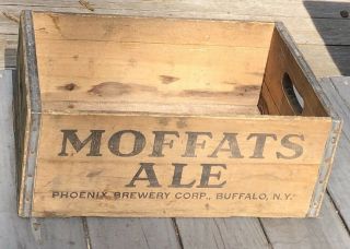1930s Vintage Moffats Ale Phoenix Brewery Beer Crate Buffalo Ny Rare