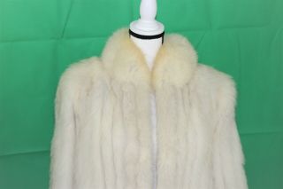 Vintage Women ' s SAGA FOX Fur Coat Jacket Size L 2