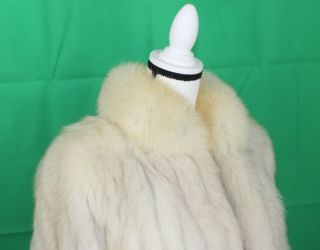 Vintage Women ' s SAGA FOX Fur Coat Jacket Size L 8