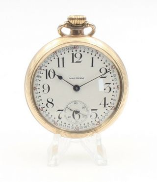 Waltham Crescent St.  21 Jewel Size 16s Montgomery Dial Pocket Watch - Nr 6074