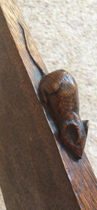 Mouseman Robert Thompson oak carved signed Homeways solid house mountable 4