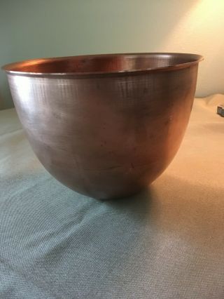 Rare Vintage Kitchenaid Stand Mixer Solid Copper Mixing Bowl Insert Professional