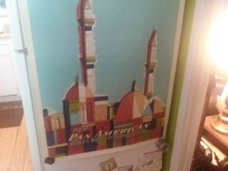 Rare Vintage TURKEY PAN AMERICAN Travel Poster 4