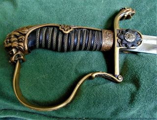 Very Rare German Imperial 1902 Garde Du Korps Monogrammed Officer Sword