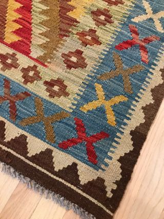 Vintage Tribal Veg dye Hand - Made Kilim Area Rug 3.  4x6.  5 —WHOLESALE U39 2