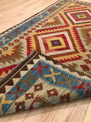 Vintage Tribal Veg dye Hand - Made Kilim Area Rug 3.  4x6.  5 —WHOLESALE U39 4
