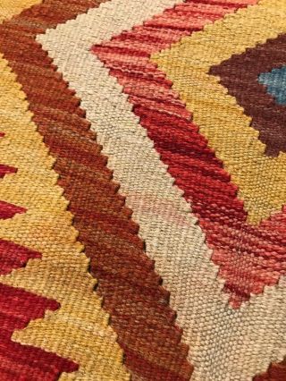 Vintage Tribal Veg dye Hand - Made Kilim Area Rug 3.  4x6.  5 —WHOLESALE U39 7