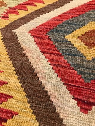 Vintage Tribal Veg dye Hand - Made Kilim Area Rug 3.  4x6.  5 —WHOLESALE U39 8