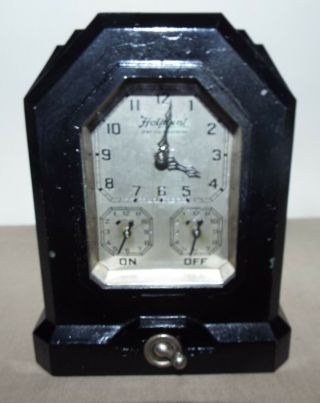 Vintage 1920 Hotpoint Automatic Range Timer Art Deco Design Lux Clock Mfg Co.