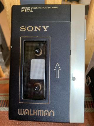 Sony Walkman All Metal Stereo Cassette Player Wm - 3 Vintage Fully Order 6