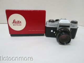 Vintage Leitz Wetzlar Leica Leicaflex Sl Camera Leitz Wetzlar Summicron - R 1:2/50