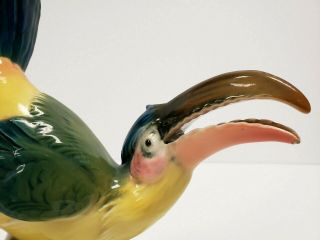 Very Rare TOUCAN Vintage Karl Ens Porcelain Parrot Mccaw Bird Figurine REPAIRED 5