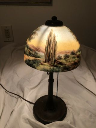 Handel/Jefferson Reverse Painted Boudior Lamp 3