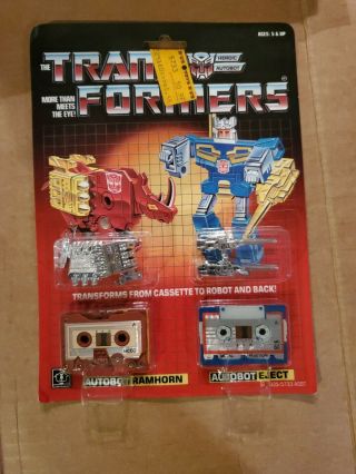 Transformers G1 Vintage Ramhorn Eject Mosc Afa Cassettes