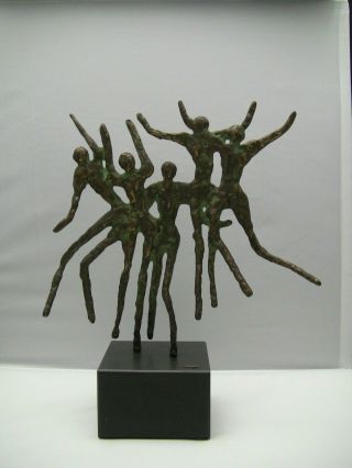 Curtis Jere Mid Century Modern Brutalist Bronze Sculpture 