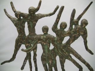 Curtis Jere Mid Century Modern Brutalist Bronze Sculpture ' 69 Dancers 5