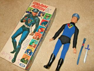 Vintage 1966 Ideal Captain Action W/original Box And Accessories