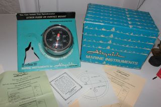 Vintage Airguide Marine Tachometer Speedometer 0 - 35 Mph For Johnson Mercury S7