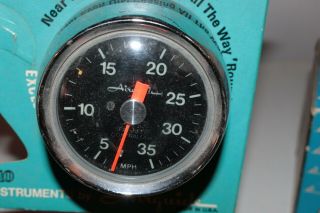 Vintage Airguide Marine Tachometer Speedometer 0 - 35 MPH For Johnson Mercury S7 3