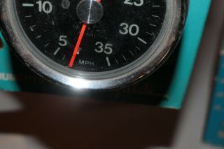 Vintage Airguide Marine Tachometer Speedometer 0 - 35 MPH For Johnson Mercury S7 4