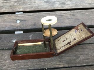 Rare Antique Withering Folding Pocket Botanical Microscope Georgian 2