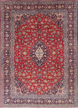 Fabulous Traditional Red Living Room Kashaan Oriental Area Rug Wool 8x11