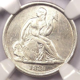 1838 - O Seated Liberty Dime 10c - Ngc Xf Details (ef) - Rare Certified Coin