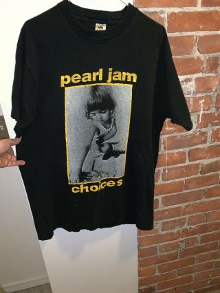 Rare Xl 90s Pearl Jam Choices 9 Out Of 10 Kids Prefer Crayons To Guns T - Shirt
