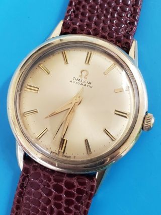 1966 Omega Automatic Cal 550 33mm 10k Gold Filled Vintage Mens Watch Ref Lu6304