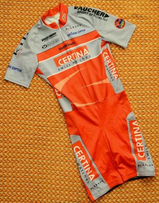 Certina Switzerland,  Vintage Triethlon Cycling Skinsuit,  Size - Xl - Large