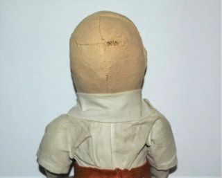 ANTIQUE CLOTH BOY DOLL Disk Joints Kathe Kruse type VTG HAND PAINTED FORMED FACE 10