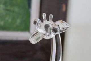 Steuben Signed Vtg Mid Century Crystal Glass Giraffe Animal Figurine Sculpture 9