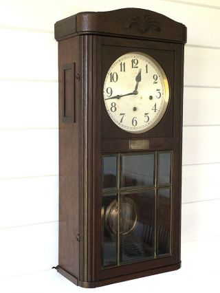 Rare Antique German Lfs Lorenz Furtwangler & Sohne Regulator Chime Wall Clock