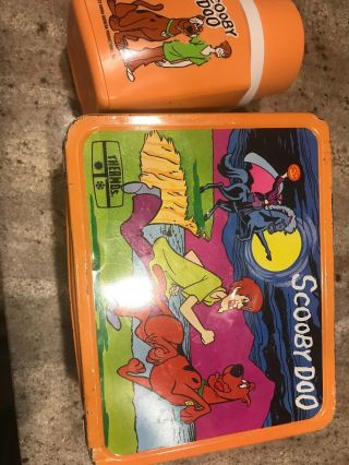 1973 Vintage Scooby Doo Metal Lunch Box And Thermos