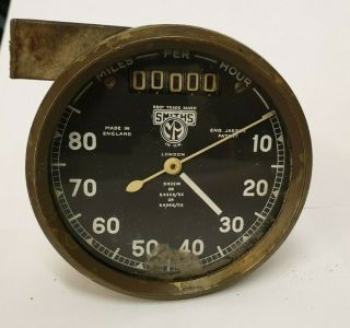Vintage Smiths Speedo Speedometer Bsa Triumph Norton Ajs Believe To Be Ex - Wd