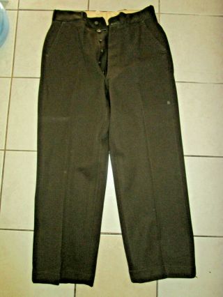 1943 Dated Us Army Officers Wool Trousers,  British Made Size 32 X 29