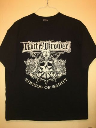 Bolt Thrower " Shreds Of Sanity " Vintage T - Shirt Xl