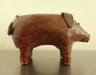 VTG 1960s OMERSA Pig Ottoman Footstool - Pigskin - ABERCROMBIE & FITCH - NR 11